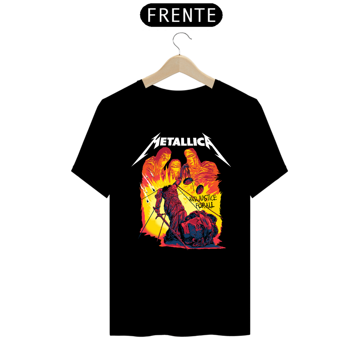 Nome do produto: Camiseta Metallica And Justice for all Estampa ROCK