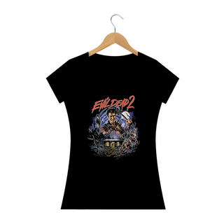 Nome do produtoCamiseta Feminina Uma Noite Alucinante 2 Estampa Filme Evil Dead Terror