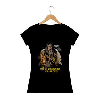 Nome do produtoCamiseta Feminina O Massacre da Serra Elétrica LeatherFace Estampa Filme Terror 