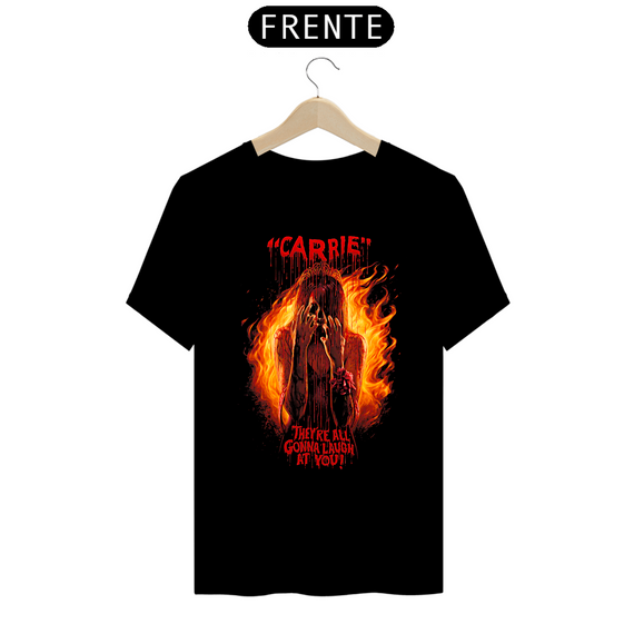 Camiseta Carrie A Estranha - Todos vão rir de você Estampa Filme Terror