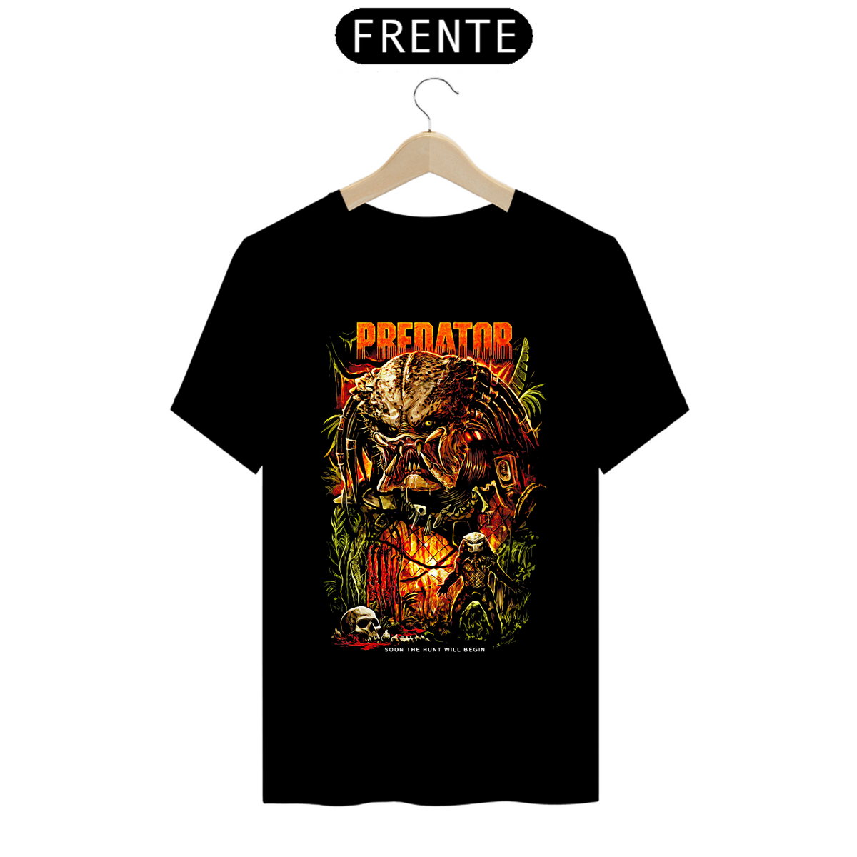 Nome do produto: Camiseta O Predador Estampa Filme Terror