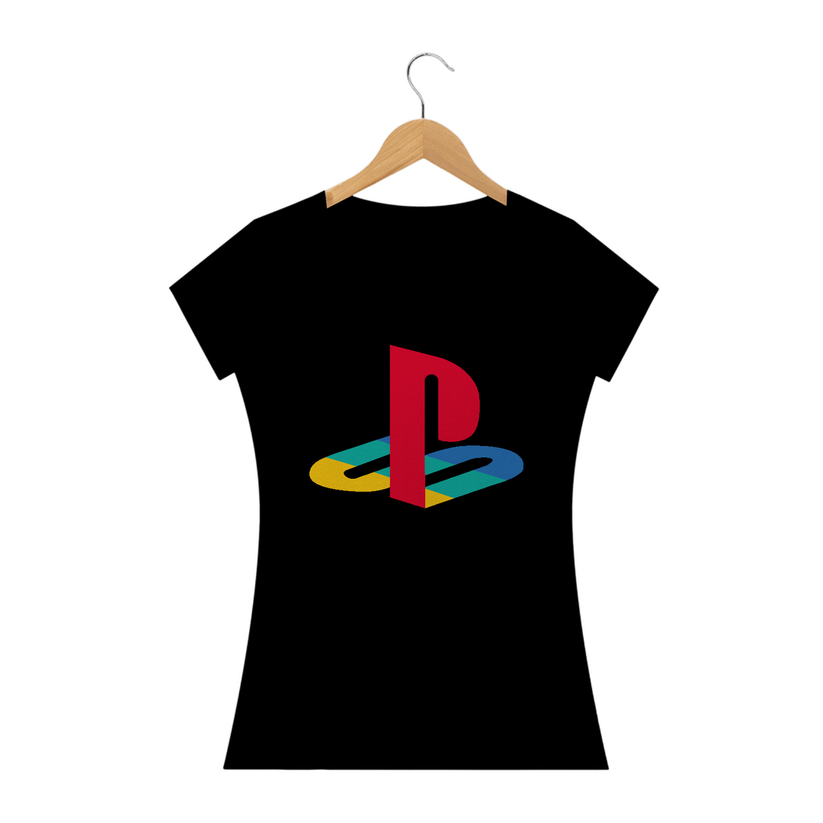 Nome do produto: Camiseta Feminina Playstation Logo Estampa GAME