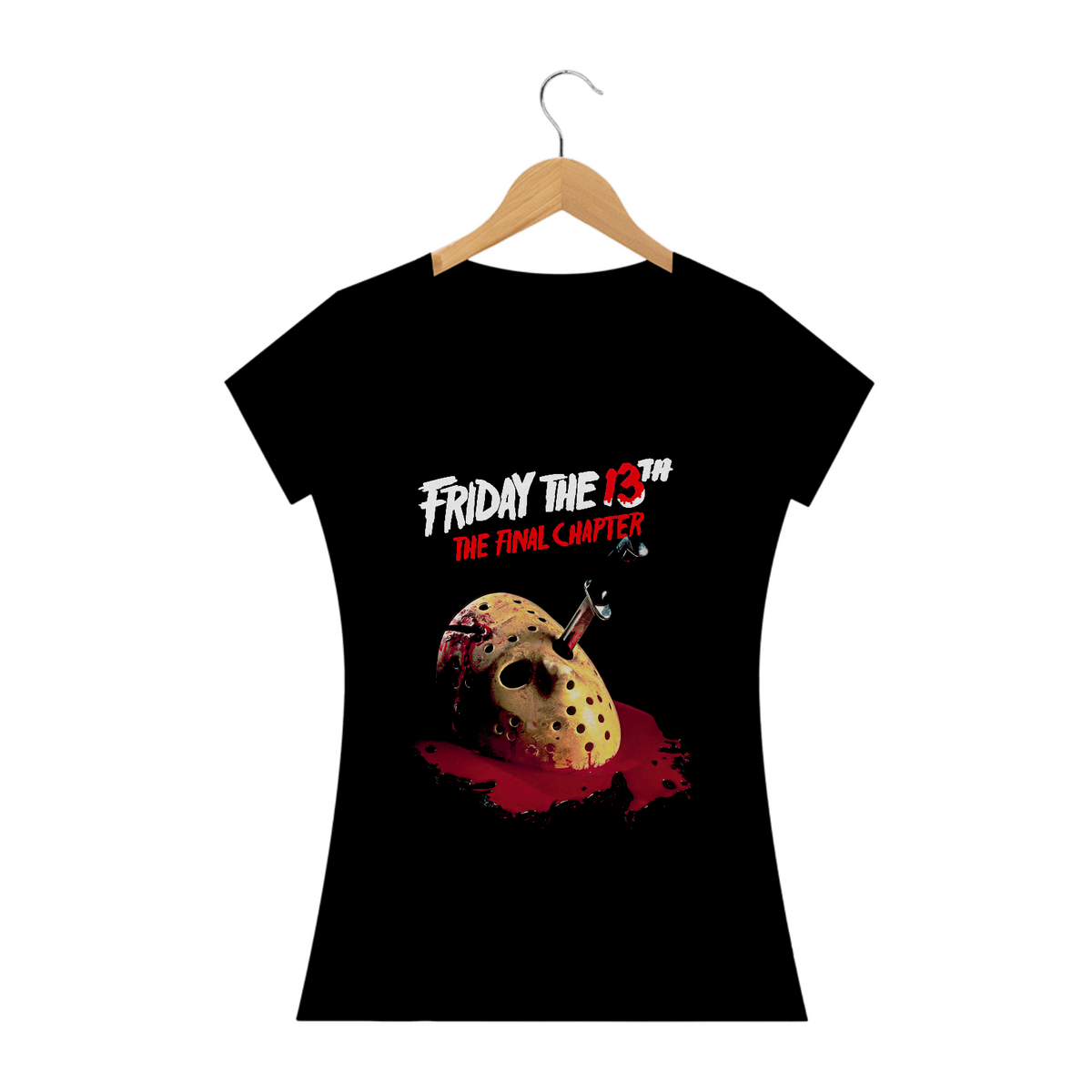 Nome do produto: Camiseta Feminina Sexta Feira 13 Capítulo Final Estampa Capa Filme Terror