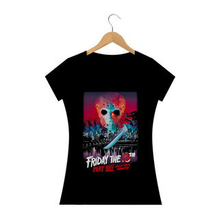 Nome do produtoCamiseta Feminina Sexta Feira 13 Parte 8 Estampa Capa Filme Terror