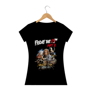 Camiseta Feminina Sexta feira 13 Parte 2 Estampa Jason Filme Terror