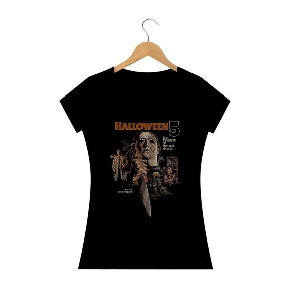 Camiseta Feminina Halloween 5 - A Vingança de Michael Myers Estampa Filme Terror