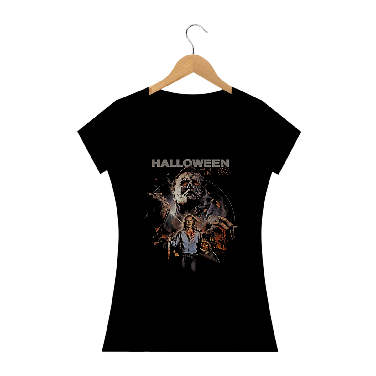 Nome do produto: Camiseta Feminina Halloween Ends Estampa Filme Terror