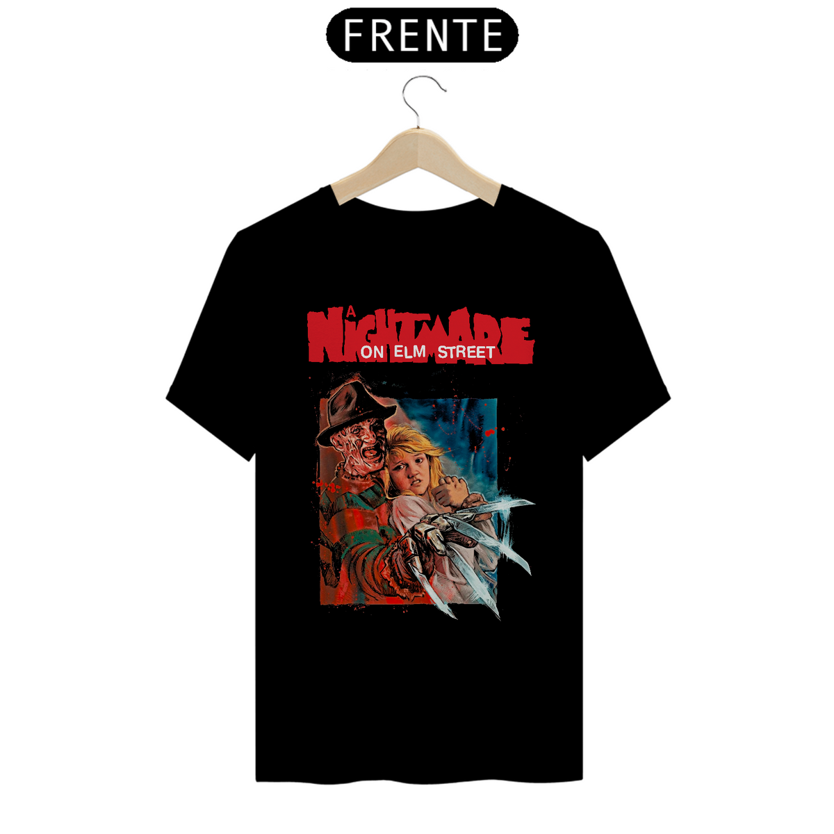 Nome do produto: Camiseta A Hora do Pesadelo Freddy Krueger Estampa Filme Terror