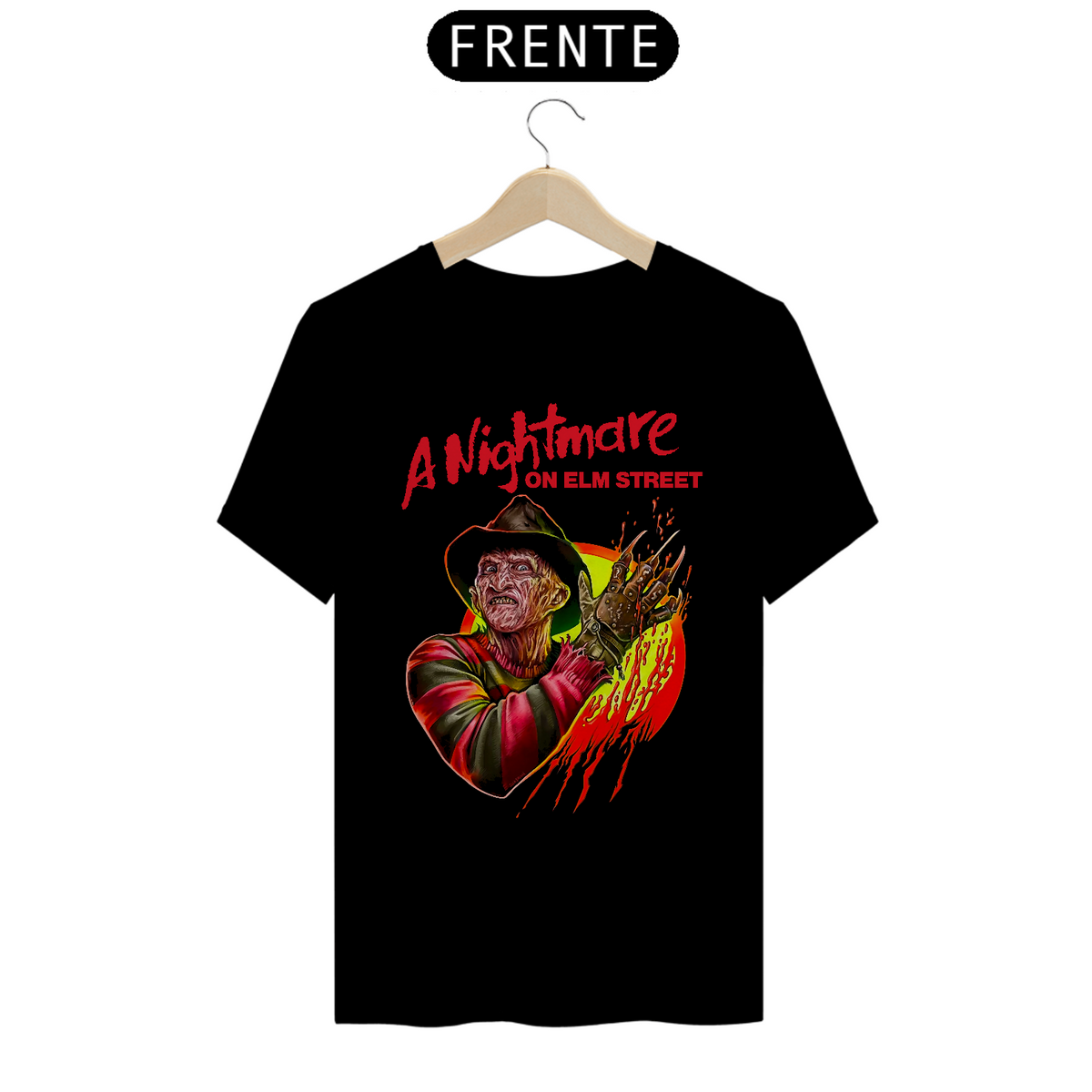 Nome do produto: Camiseta Freddy Krueger A Hora do Pesadelo Estampa Filme Terror
