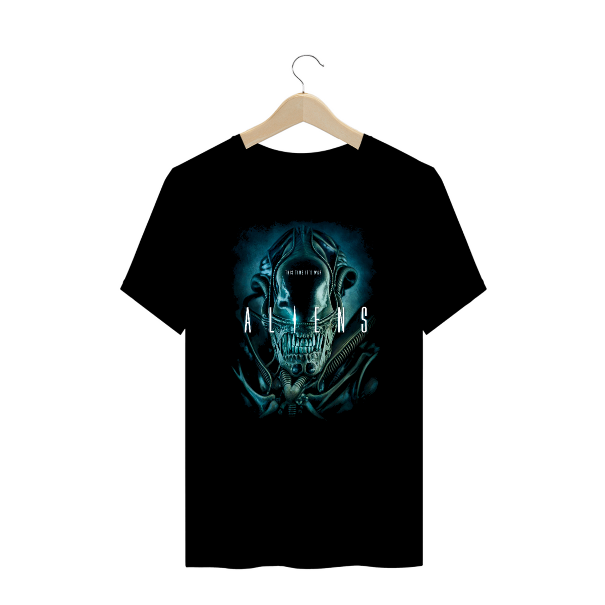 Nome do produto: Camiseta Plus Size Aliens Estampa Alien Filme Terror