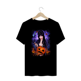 Nome do produtoCamiseta Plus Size Elvira A Rainha das Trevas Halloween Filme Terror Estampa Exclusiva