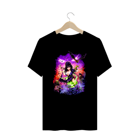 Camiseta Plus Size Elvira A Rainha das Trevas Filme Terror Estampa Exclusiva