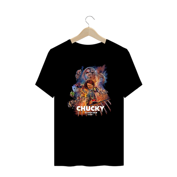 Camiseta Plus Size Chucky Série Terror Estampa Exclusiva