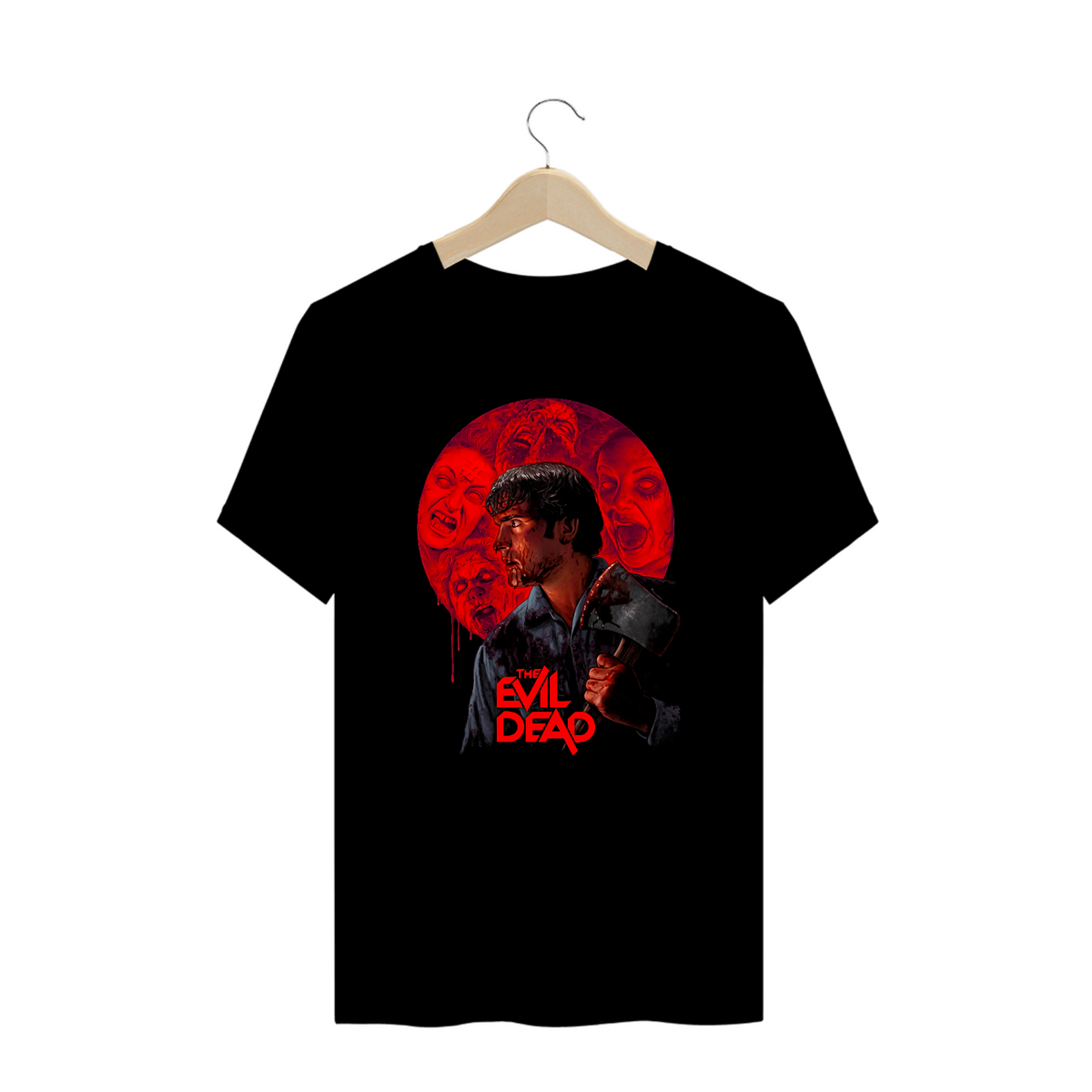 Nome do produto: Camiseta Plus Size The Evil Dead Ash Filme Terror Estampa Exclusiva