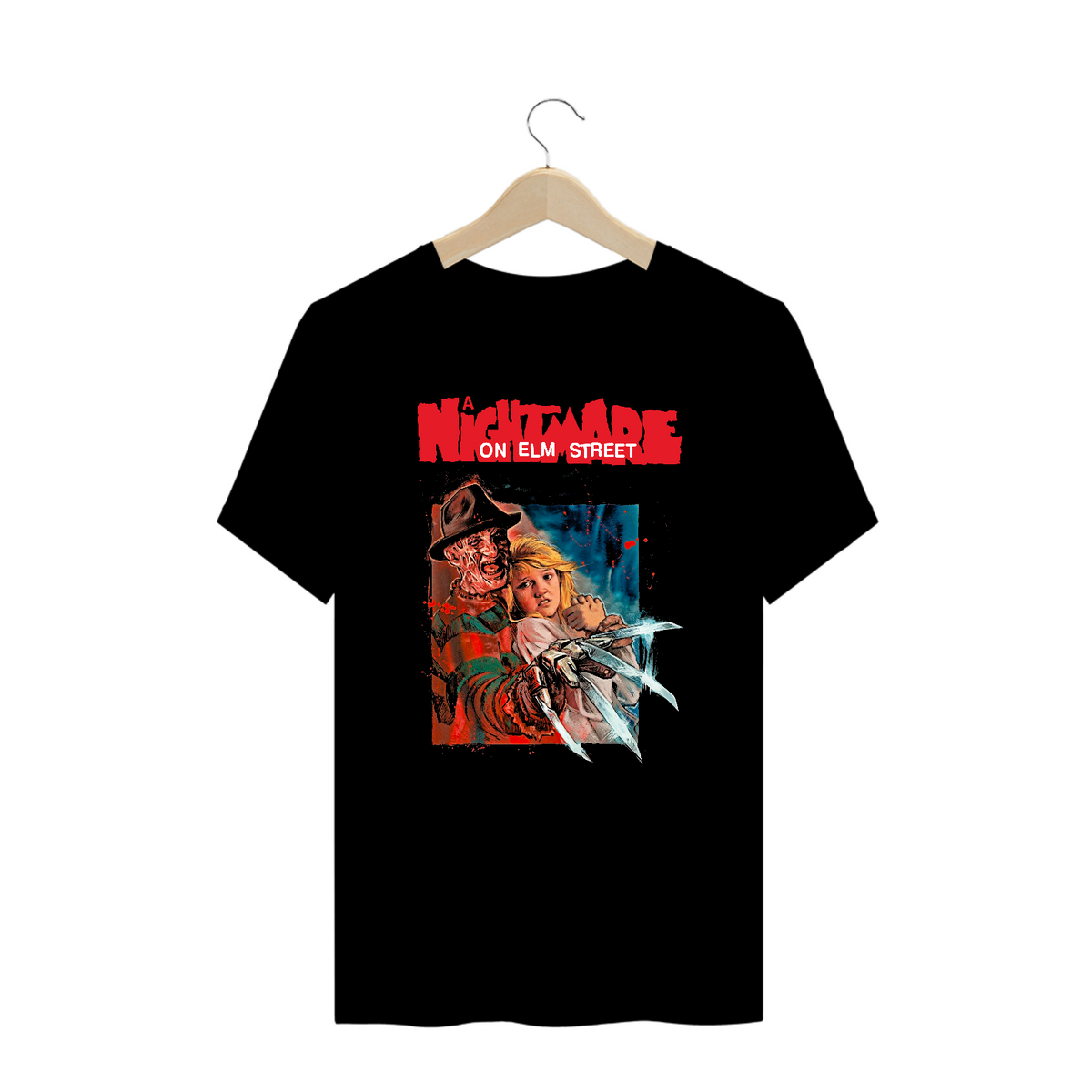 Nome do produto: Camiseta Plus Size Mestre dos Sonhos Freddy Krueger Filme Terror Estampa Exclusiva