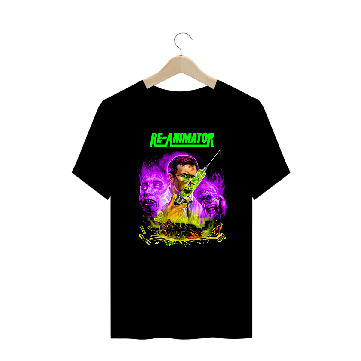 Nome do produto: Camiseta Plus Size Re-Animator Filme Terror Estampa Exclusiva