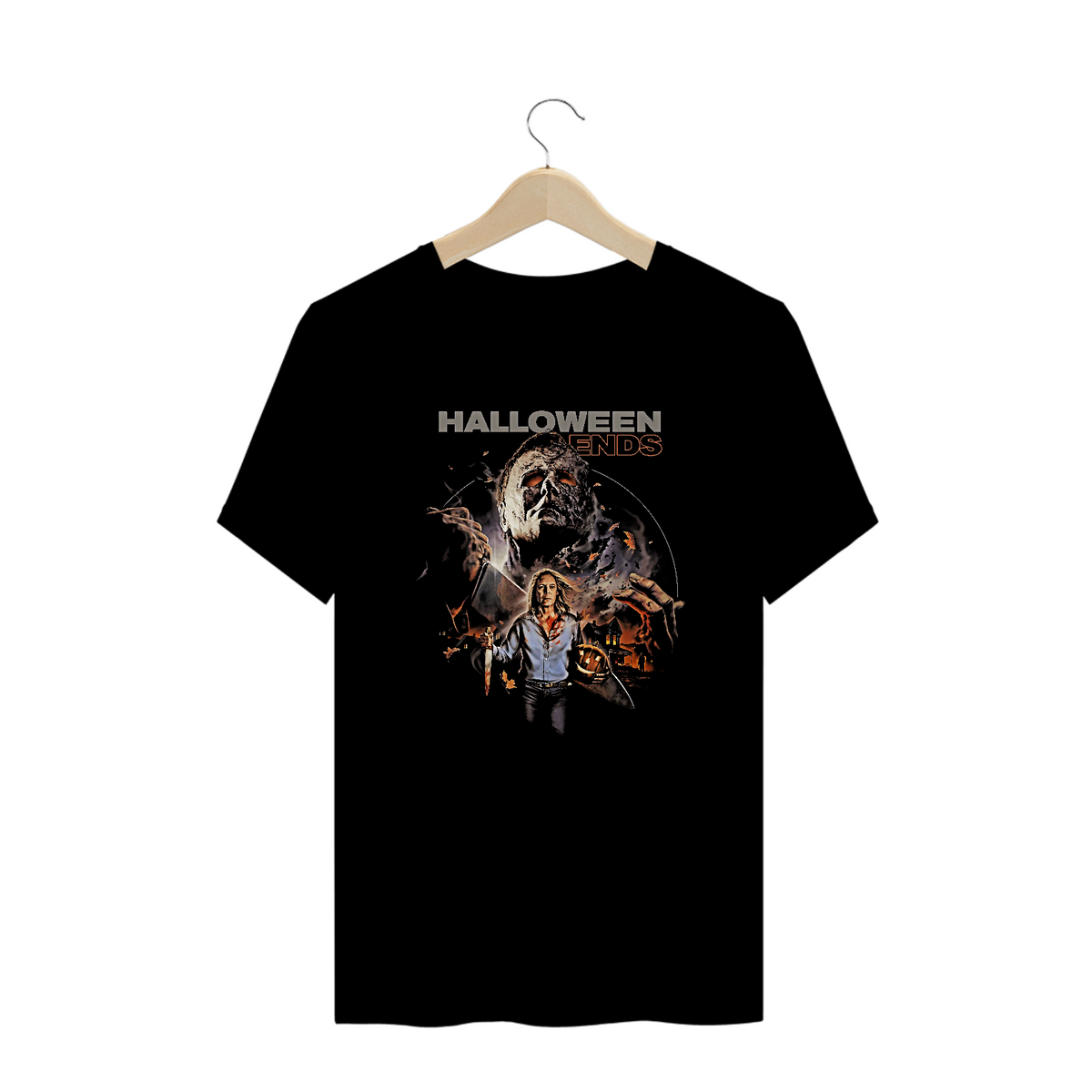 Nome do produto: Camiseta Plus Size Halloween Ends Filme Terror Estampa Exclusiva