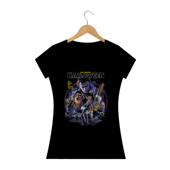 Camiseta Feminina Halloween 1978 Estampa Filme Terror