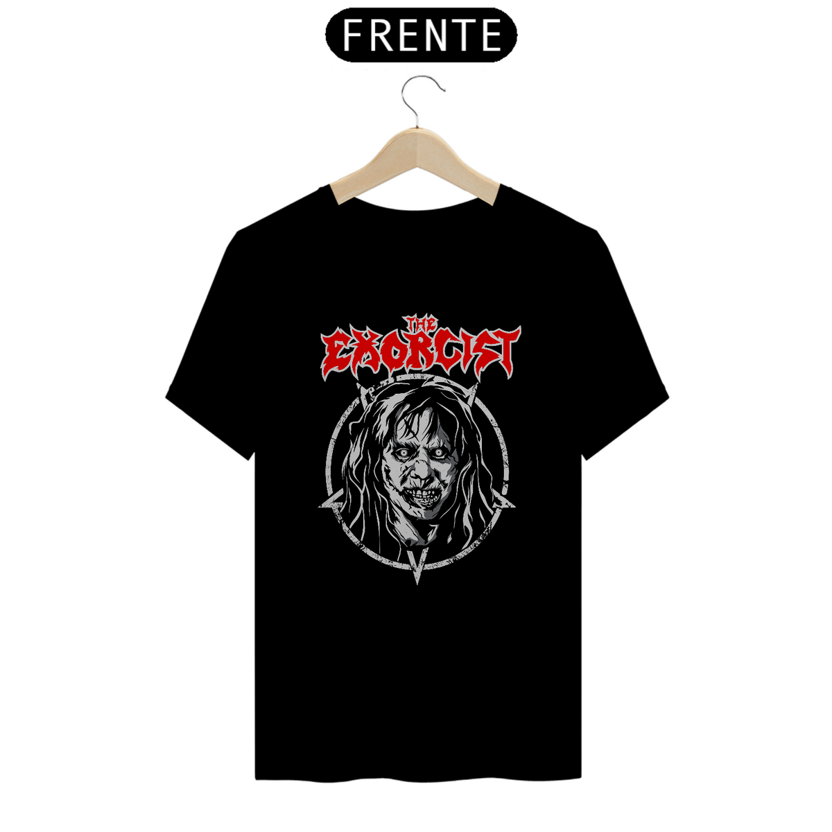 Nome do produto: Camiseta O Exorcista Estampa ROCK HORROR 