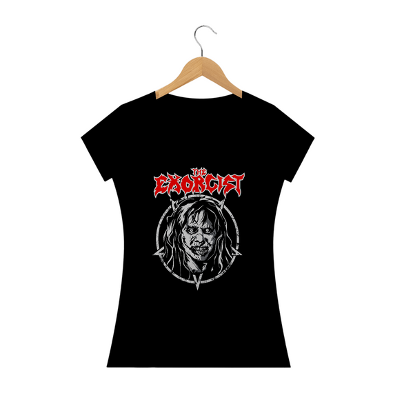 Camiseta Feminina O Exorcista Estampa ROCK HORROR 