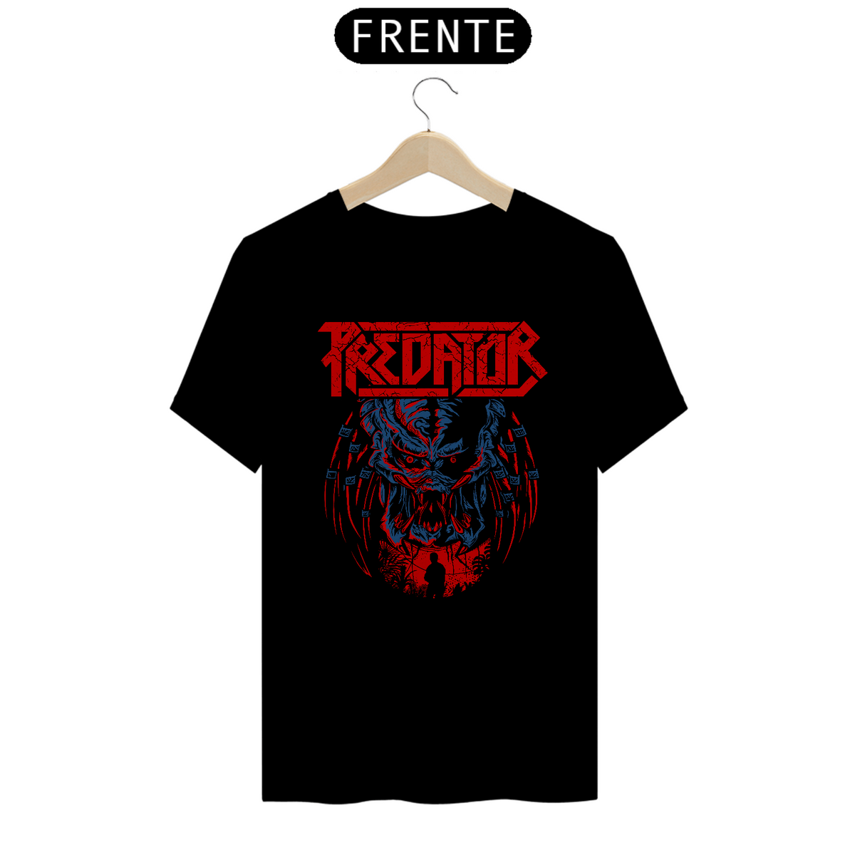 Nome do produto: Camiseta O Predador Estampa ROCK HORROR 