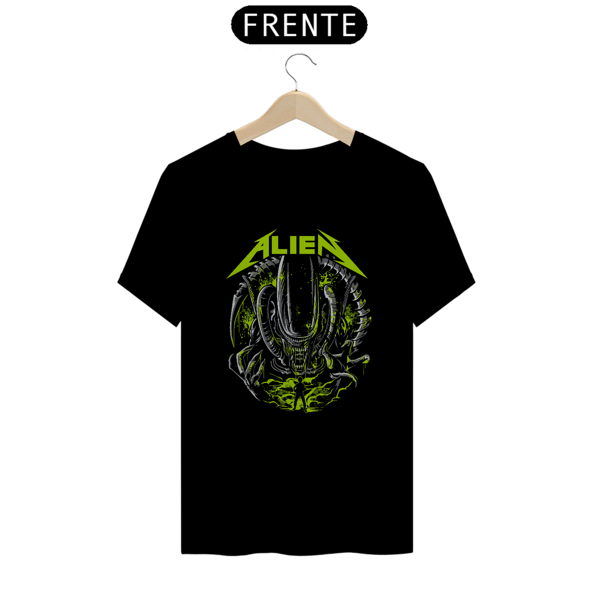 Nome do produto: Camiseta Alien Estampa ROCK HORROR 