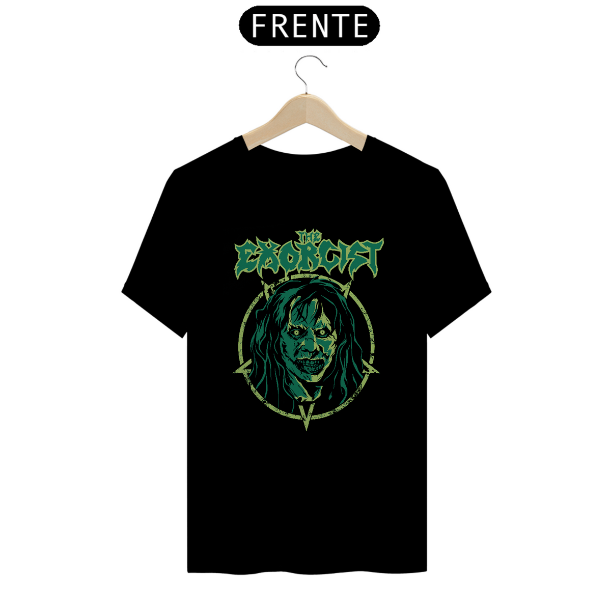 Nome do produto: Camiseta O Exorcista Estampa ROCK HORROR 