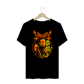 Nome do produtoCamiseta Plus Size Halloween - Michael Myers Estampa ROCK HORROR