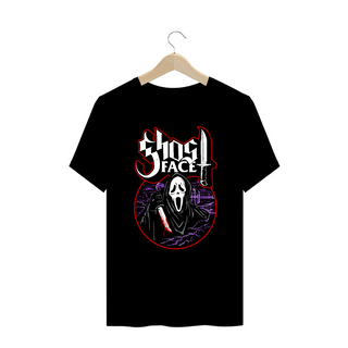 Nome do produtoCamiseta Plus Size Ghostface Estampa Pânico ROCK HORROR 