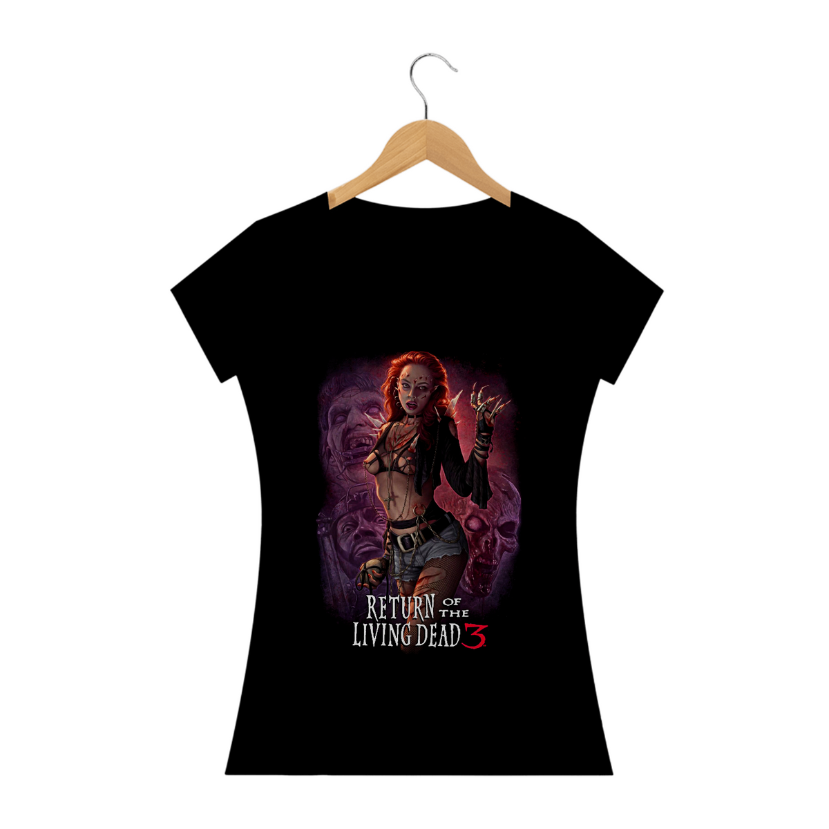 Nome do produto: Camiseta Feminina A Volta dos Mortos Vivos 3 Estampa 2# Filme Terror 