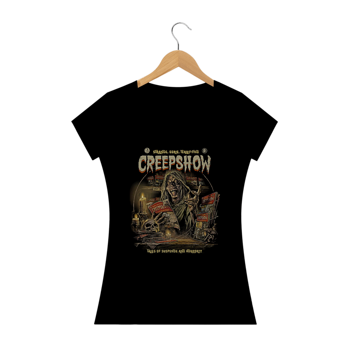 Nome do produto: Camiseta Feminina Creepshow Estampa 2# Filme Terror