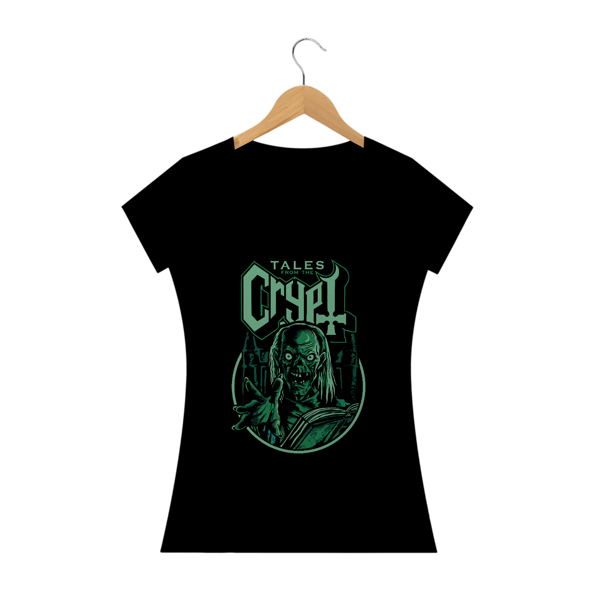 Nome do produto: Camiseta Feminina Contos da Cripta ROCK HORROR Estampa 2#