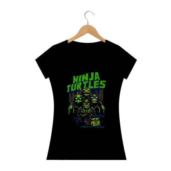 Camiseta Feminina Tartarugas Ninja Estampa GEEK ROCK