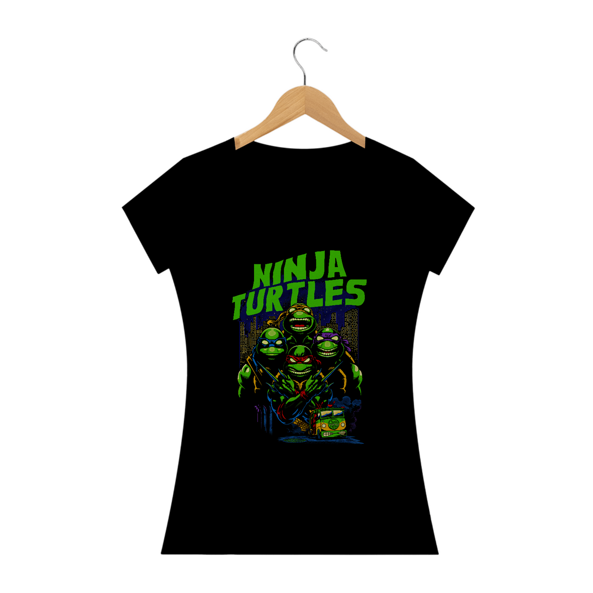 Nome do produto: Camiseta Feminina Tartarugas Ninja Estampa GEEK ROCK