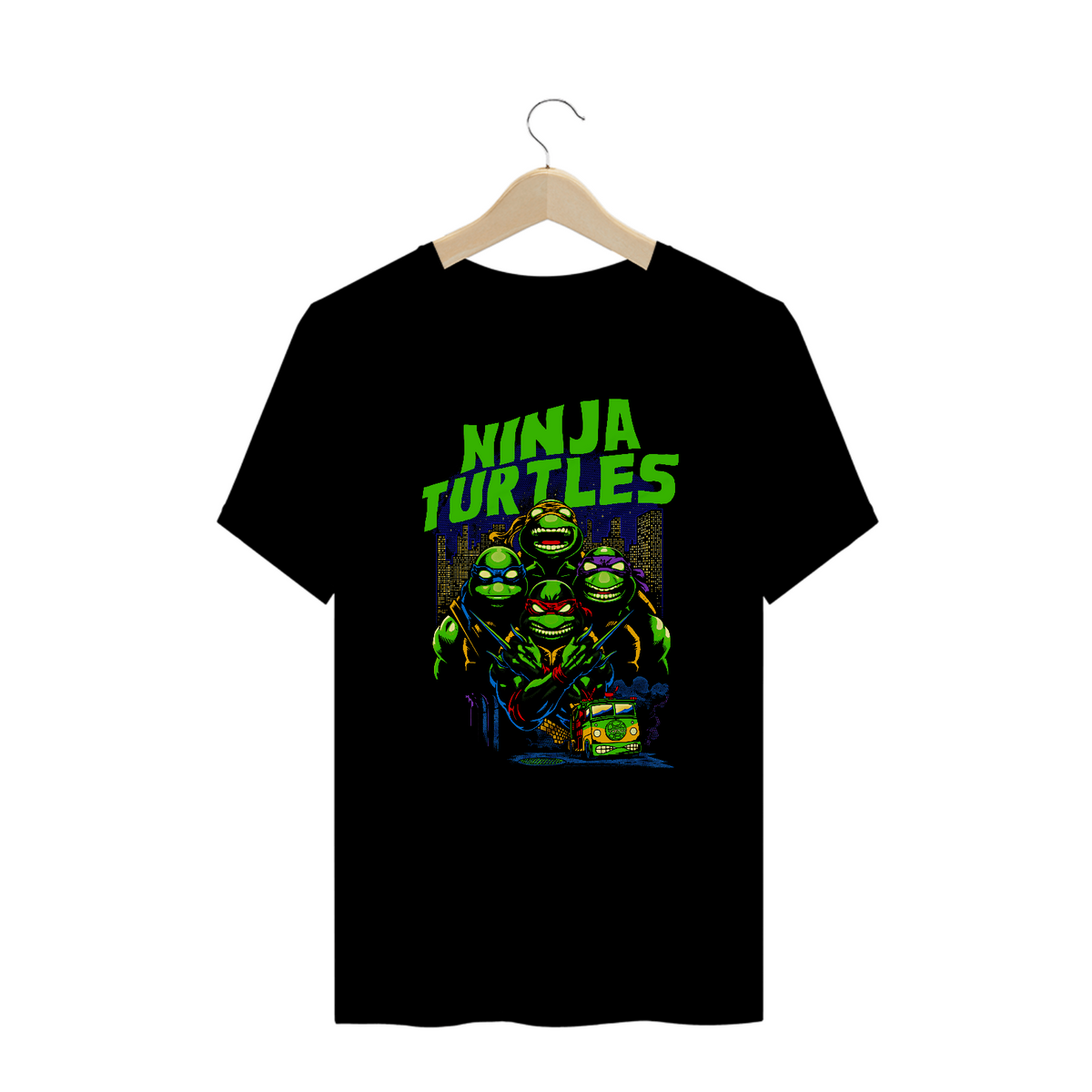 Nome do produto: Camiseta Plus Size Tartarugas Ninja Estampa GEEK ROCK