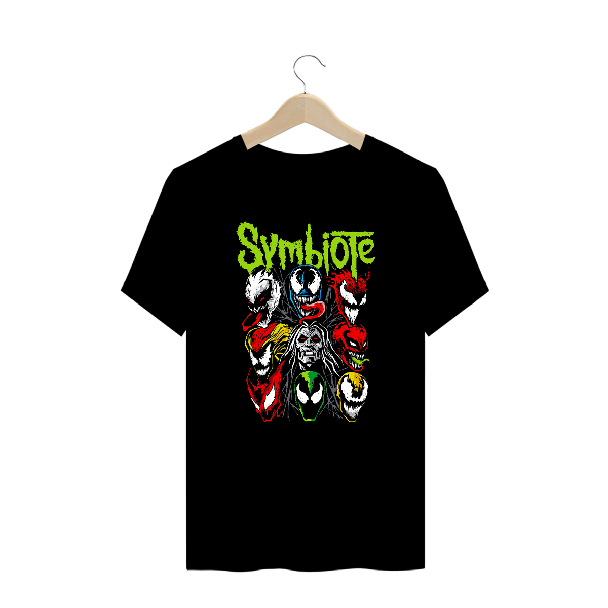 Nome do produto: Camiseta Plus Size Symbiote Spider-Man Estampa GEEK ROCK