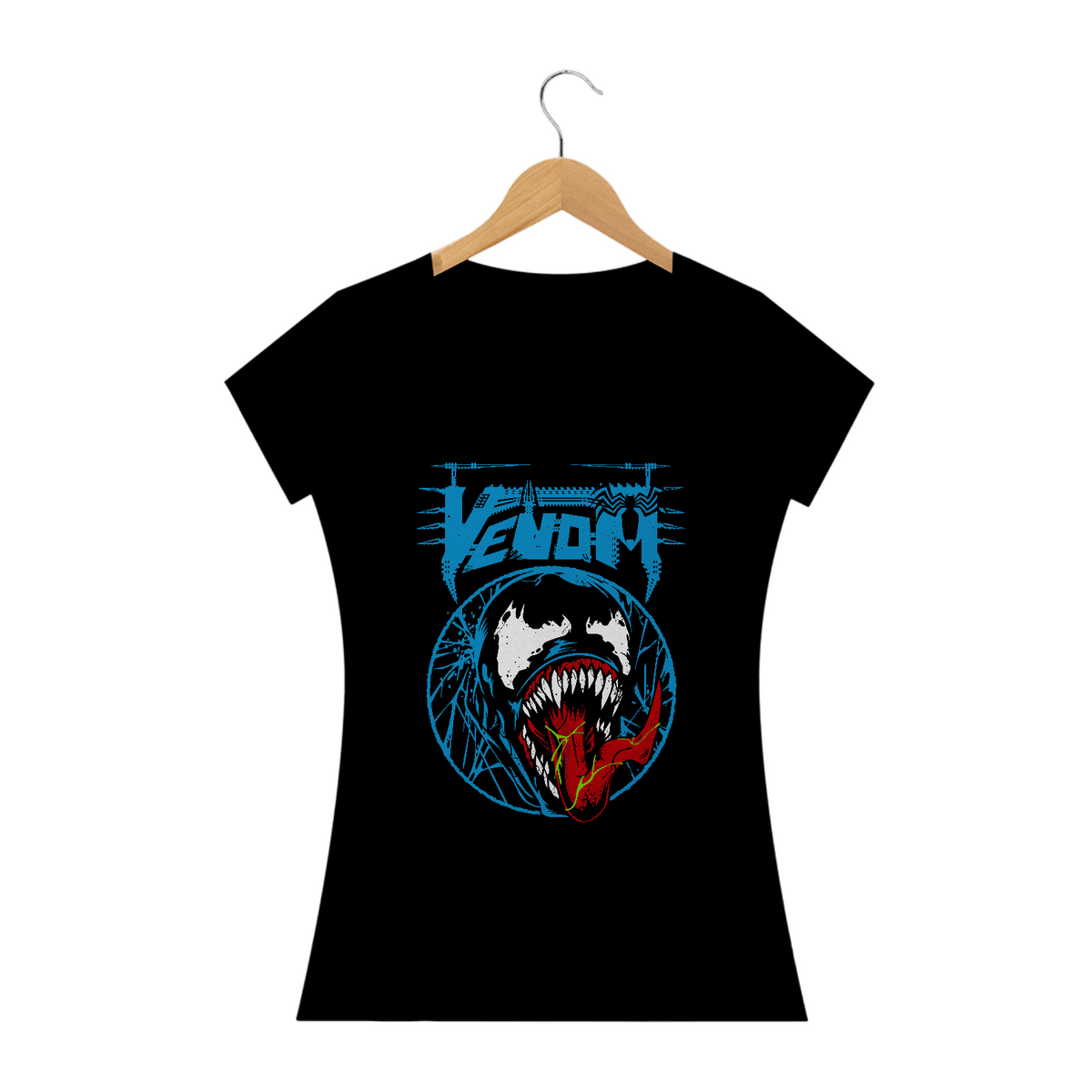 Nome do produto: Camiseta Feminina Venom Spider-Man Estampa GEEK ROCK