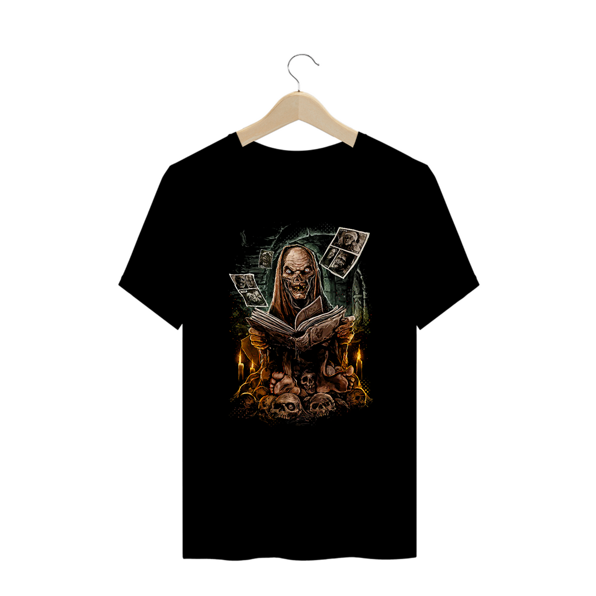 Nome do produto: Camiseta Plus Size Cryptkeeper Filme Contos da Cripta Terror Estampa Exclusiva