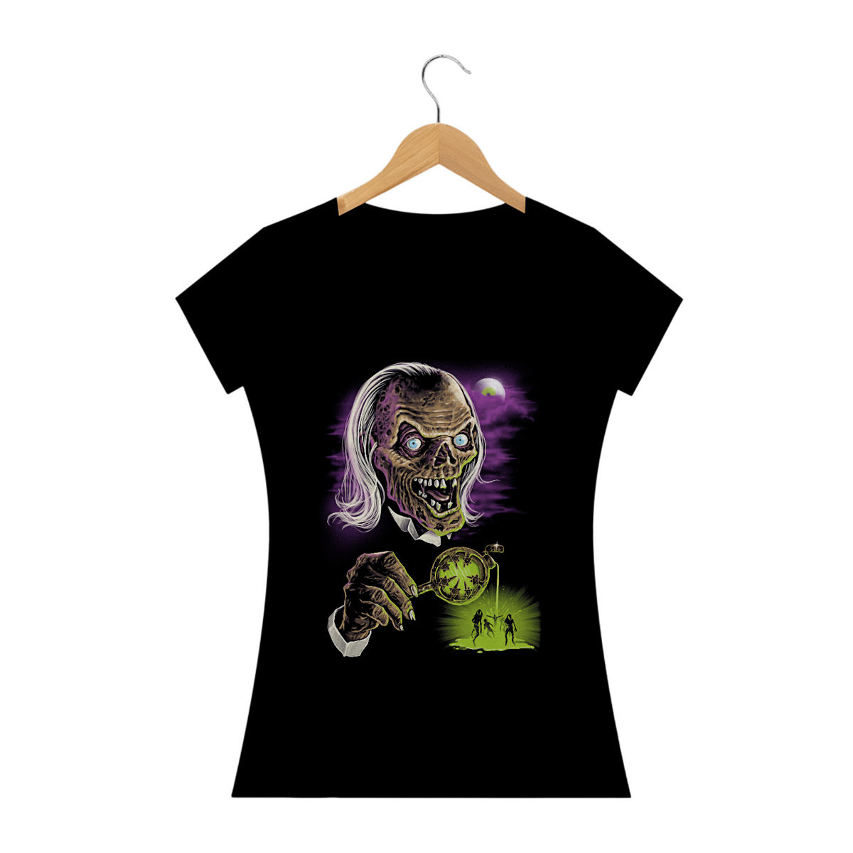 Nome do produto: Camiseta Feminina Cryptkeeper Contos da Cripta Estampa Filme Terror 