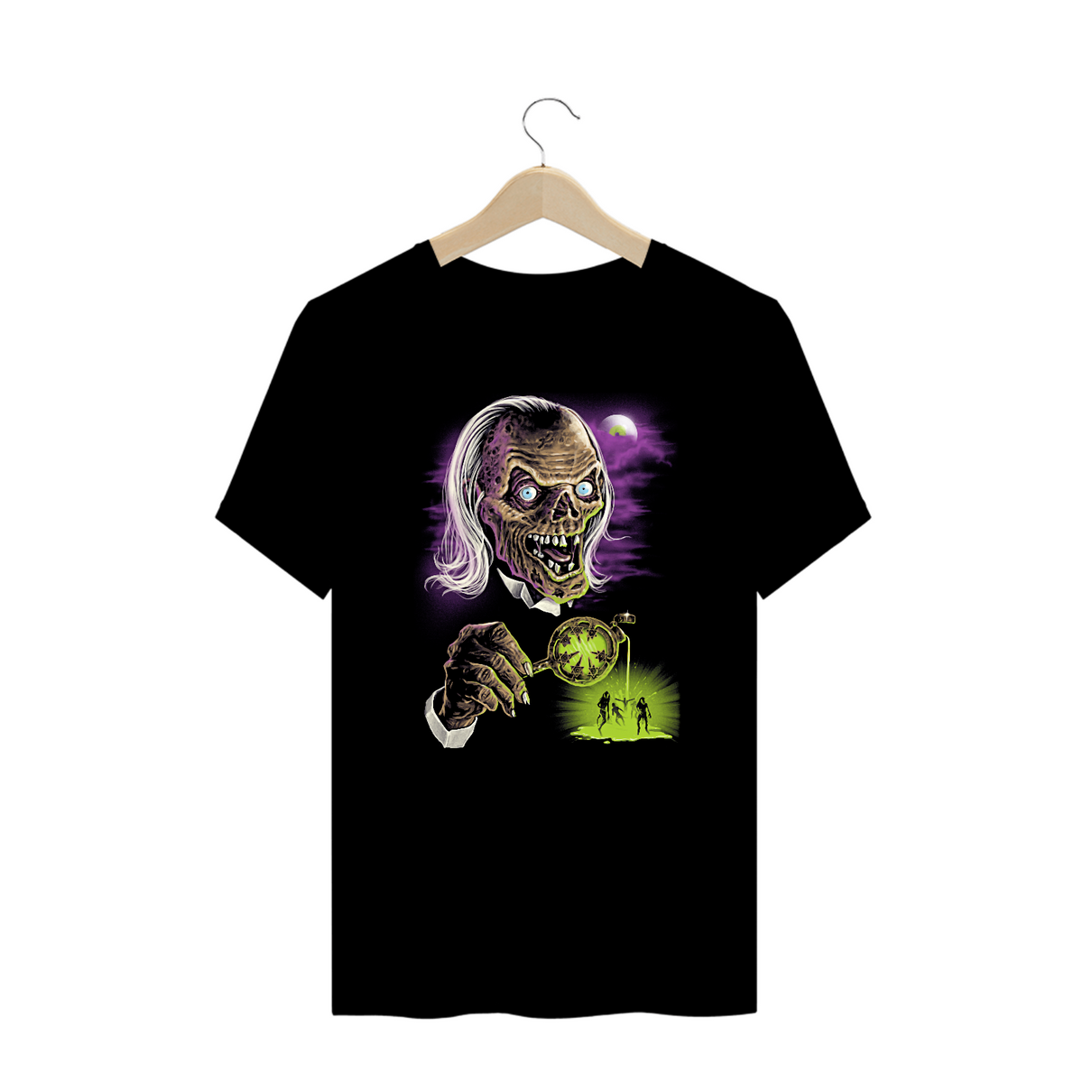 Nome do produto: Camiseta Plus Size Cryptkeeper Contos da Cripta Filme Terror Estampa Exclusiva