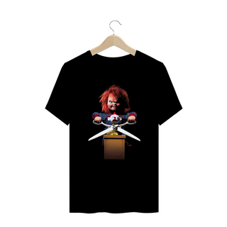 Camiseta Plus Size Brinquedo Assassino 2 Capa Estampa Chucky Filme Terror 