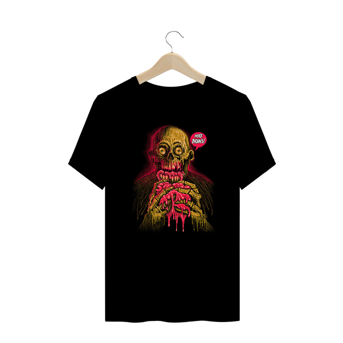 Nome do produto: Camiseta Plus Size A Volta dos Mortos Vivos (Cérebro) Filme Terror Estampa Exclusiva