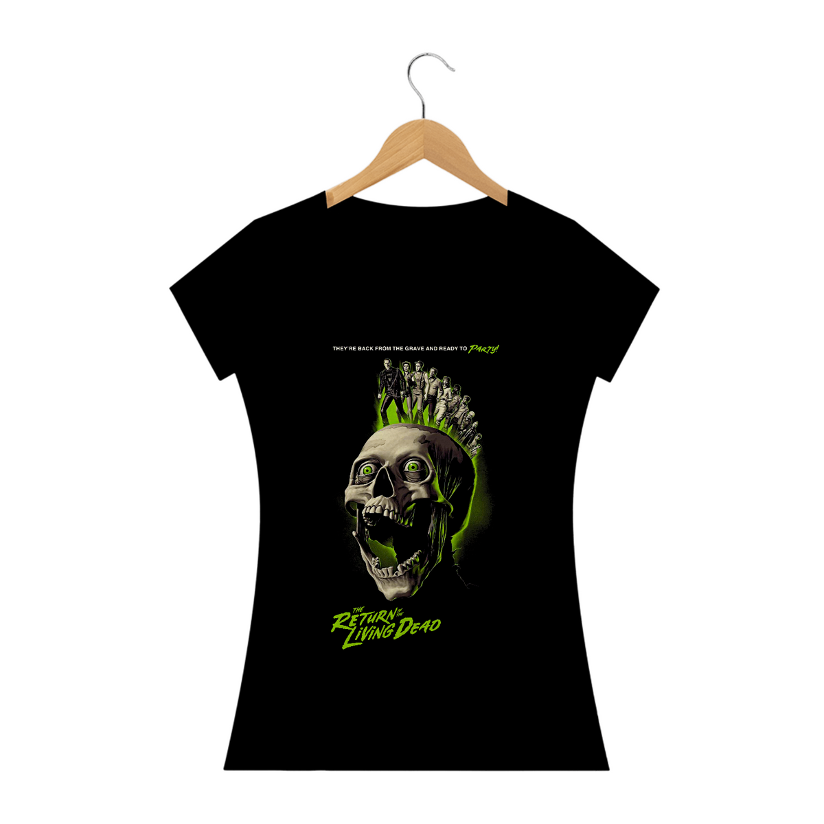 Nome do produto: Camiseta Feminina A Volta dos Mortos Vivos PARTY Estampa Filme Terror 