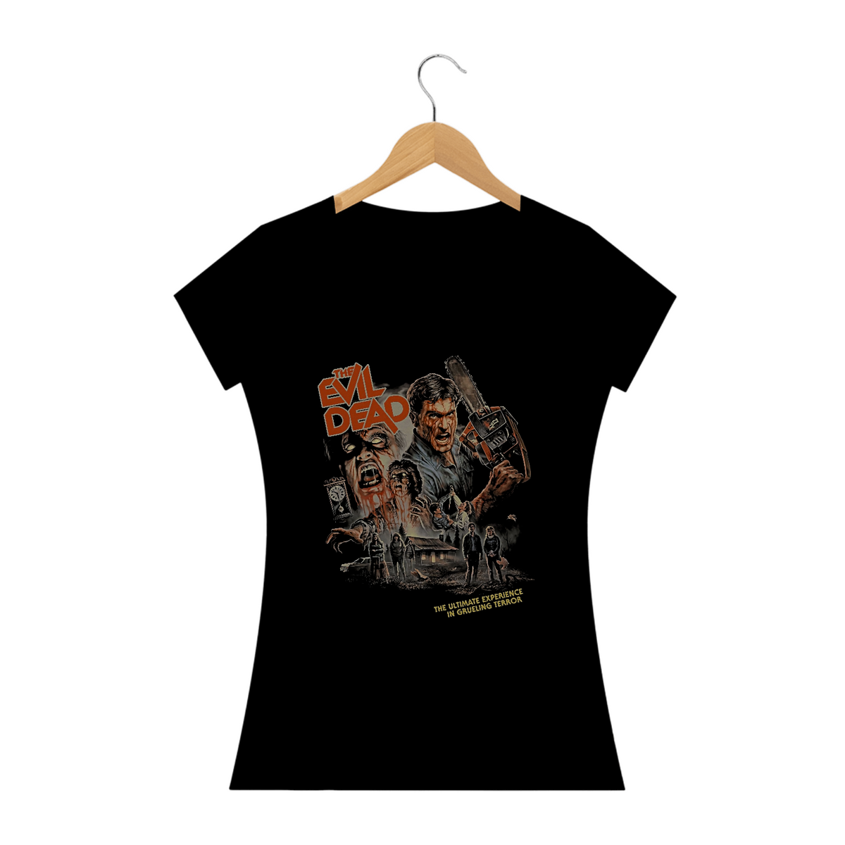 Nome do produto: Camiseta Feminina THE EVIL DEAD - A Morte do Demônio Estampa Filme Terror 