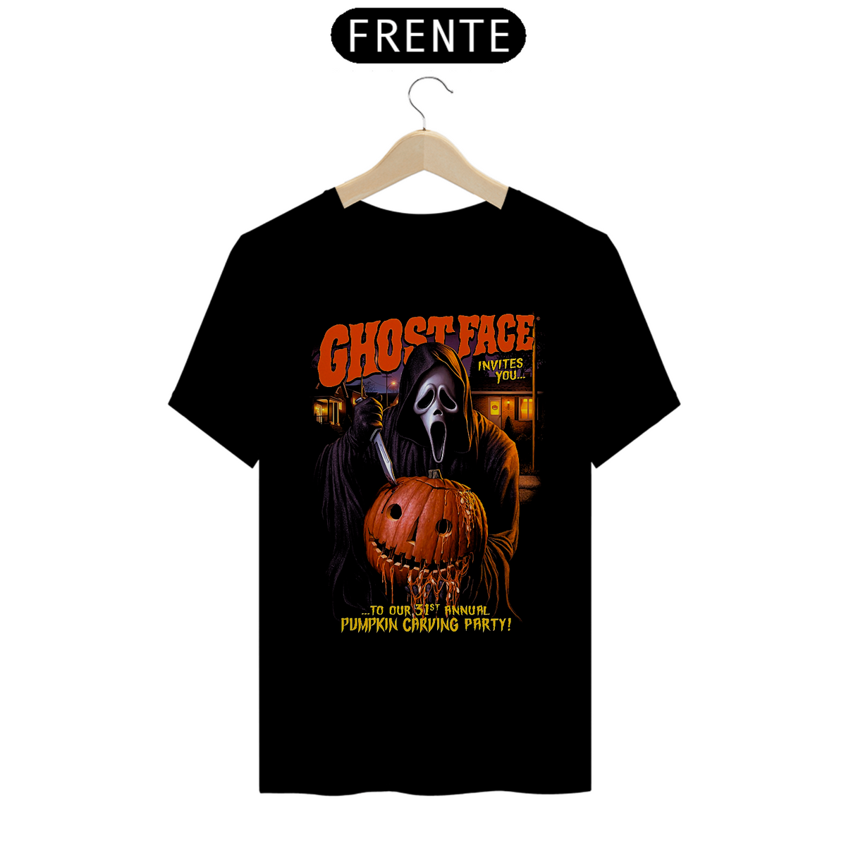 Nome do produto: Camiseta Ghostface Pânico Estampa Filme Terror