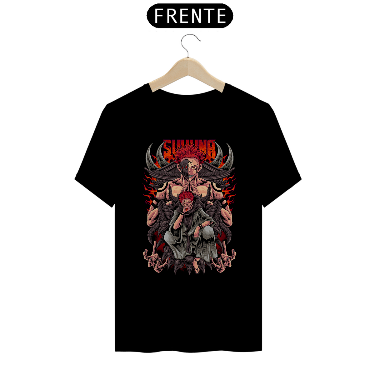 Nome do produto: Camiseta Sukuna Rei da Maldição - Jujutsu Kaisen Estampa Anime