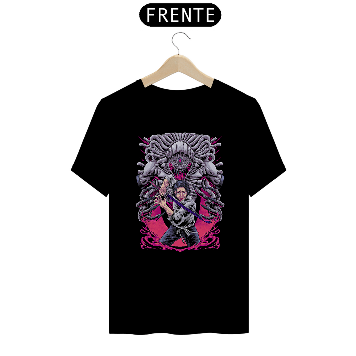 Nome do produto: Camiseta Yuta Okkotsu e Rika - Jujutsu Kaisen Estampa Anime