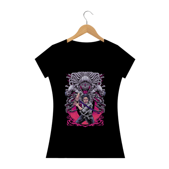 Camiseta Feminina Yuta Okkotsu e Rika - Jujutsu Kaisen Estampa Anime