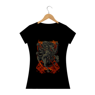 Camiseta feminina Power com sangue do demônio - Chainsaw Man Estampa Anime