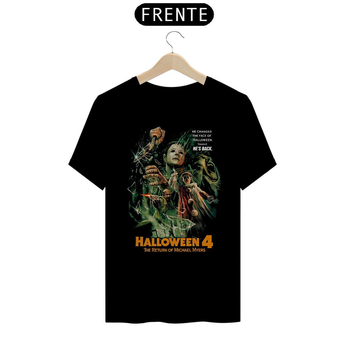 Nome do produto: Camiseta Halloween 4 Estampa Filme Terror